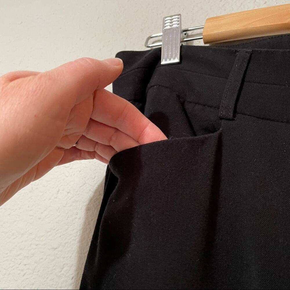 Michael Kors Black Straight Leg Trouser Dress Pants Womens 8 Preppy Career - Picture 2 of 7